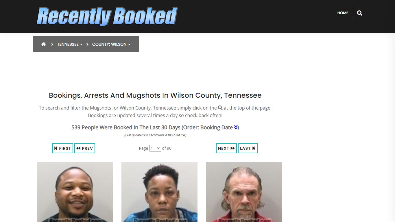 Bookings, Arrests and Mugshots in Wilson County, Tennessee