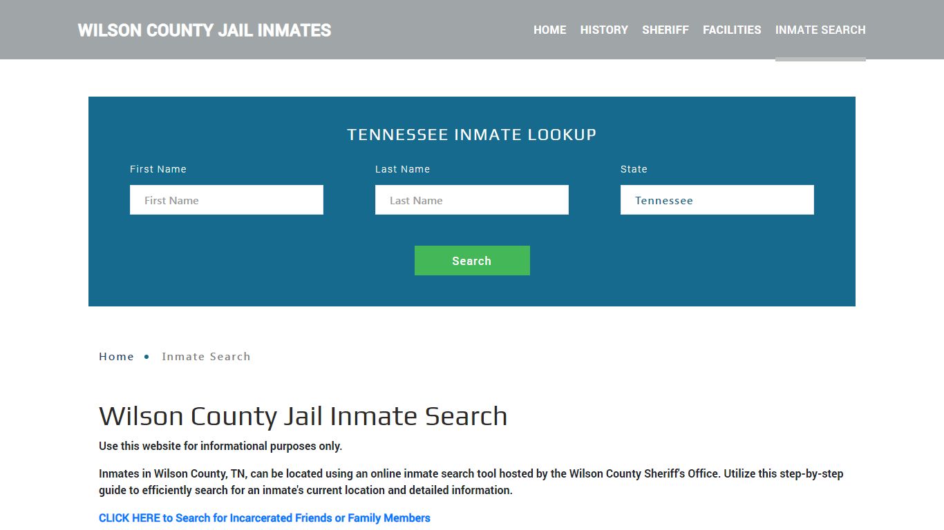 Wilson County, TN Detainee Lookup